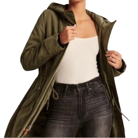 Abercrombie & Fitch Olive Green Ultra 3-In-1 Multi-Wear Parka - Picture 7 of 11